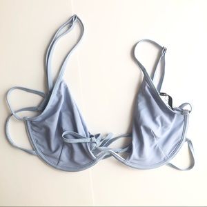 Missguided Light Blue Bikini Top